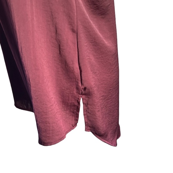 APT 9 V Neck Long Sleeve Blouse, Maroon, Size Medium - Picture 8 of 11